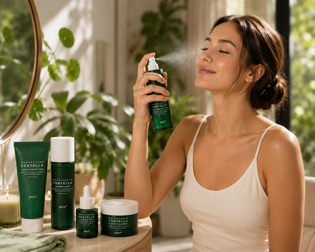 Private Label Skin Repair Centella Skin Care Kit Soothes Acne Face Care Centella Asiatica Extract Natural Facial Skin Care Set