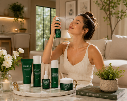 Private Label Skin Repair Centella Skin Care Kit Soothes Acne Face Care Centella Asiatica Extract Natural Facial Skin Care Set