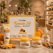 Turmeric Skincare Set - Turmeric Skin Care Products Brightening & Acne - Turmeric Skin Care Kit Turmeric Skin Care Set - Turmeric Cleanser Body Scrub Face Cream & Facial Serum